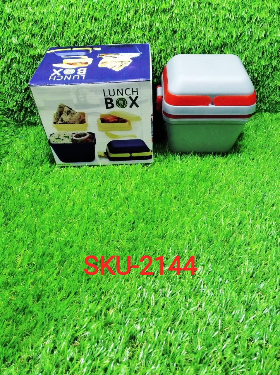 2144 Airtight Lunch Box with Handle & Push Lock 