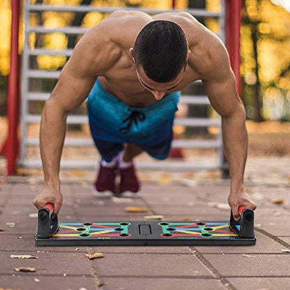 6650  Body Building Portable Push Up Board System with Strong Grip Handle for Chest Press, Gym & Home Exercise, Strength Training, Dips/Push Up Stand for Men & Women 
