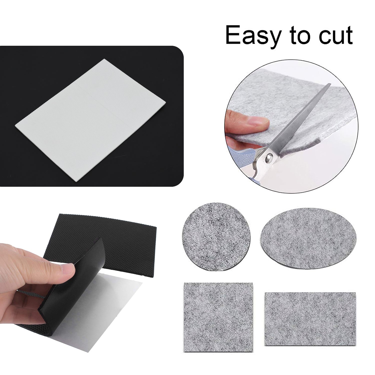 9077 Non Slip Furniture Pads Best Self Adhesive Rubber Feet Furniture Feet Pad Ideal Non Skid Furniture Pad Floor Protectors 