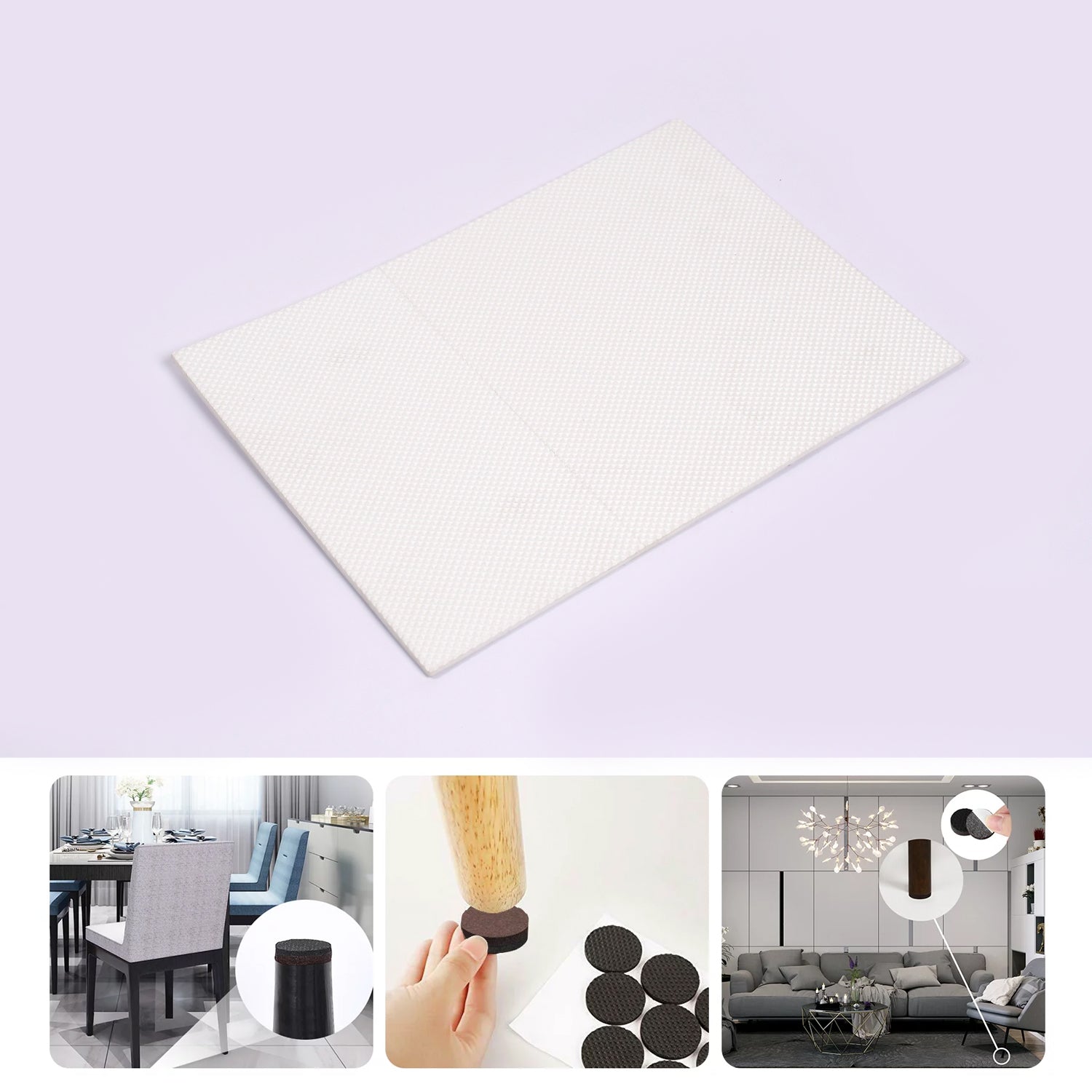 9077 Non Slip Furniture Pads Best Self Adhesive Rubber Feet Furniture Feet Pad Ideal Non Skid Furniture Pad Floor Protectors 