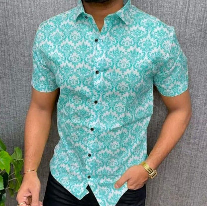 Latest Men's Cotton Printed Shirt