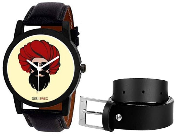 Watch & Belt Men's Combo Vol - 2