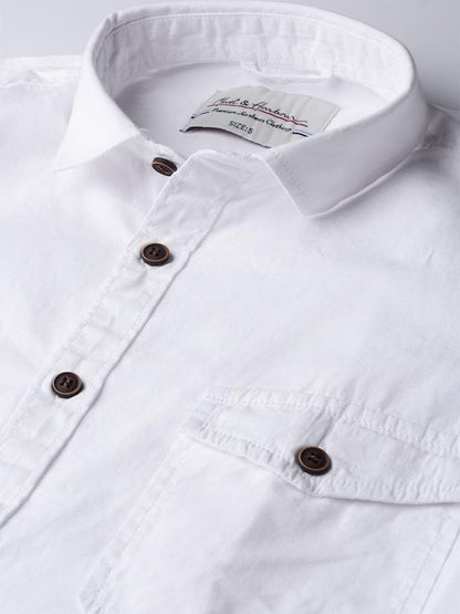 Cotton Solid Full Sleeves Mens Casual Shirt