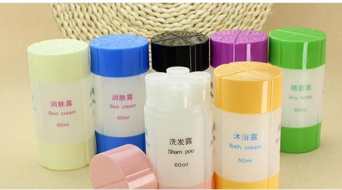 4 in 1 Toiletries Body Wash Shampoo Lotion Dispenser